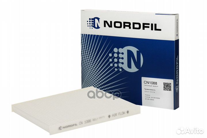 Фильтр салона Toyota/Nordfil/ CN1088 nordfil