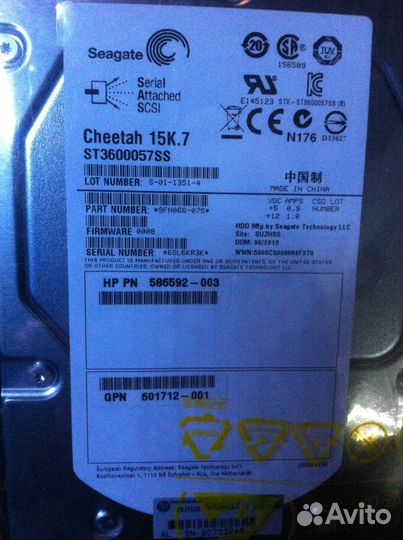 Жесткий диск HP 600Gb 6G 15K SAS Новые