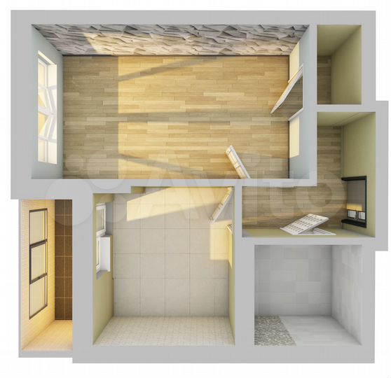 1-к. квартира, 35,9 м², 12/25 эт.