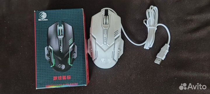Мышка игровая белая