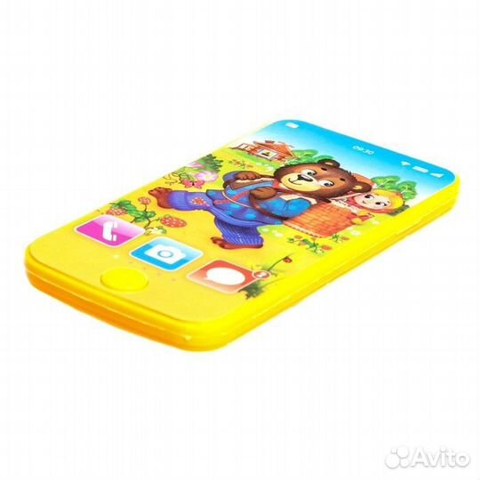 Телефон музыкальный «Маша и медведь», звук, цвет ж