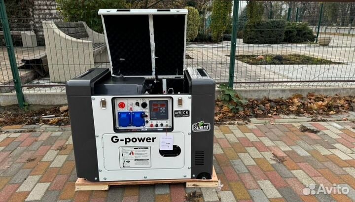 Генератор дизельный 10 kW g-power однофазный