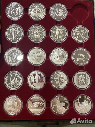 Серебрянные монеты спорт