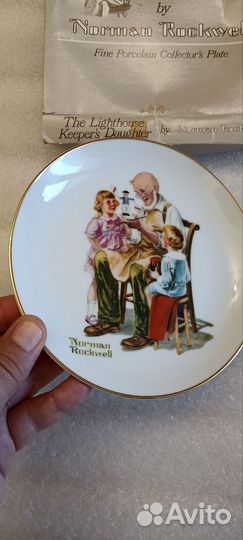 Тарелка коллекционная винтаж Norman Rockwell 1984г