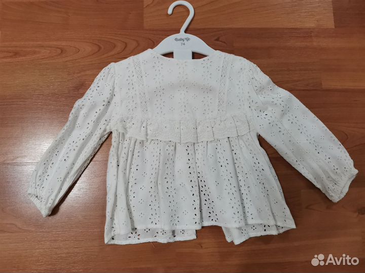 Блузка zara белаядля девочки 92-98 размер