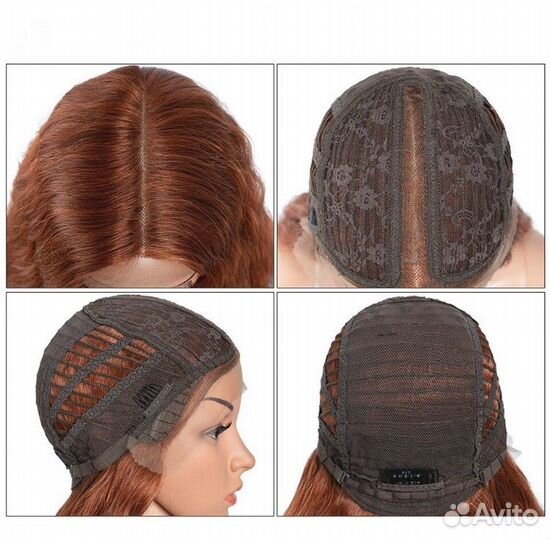 Парики рыжие lace front волнистые