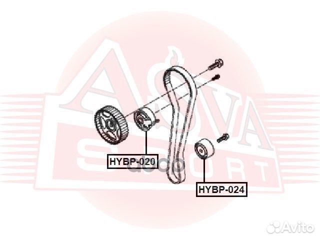 Ролик натяжной ремня грм hybp020 asva