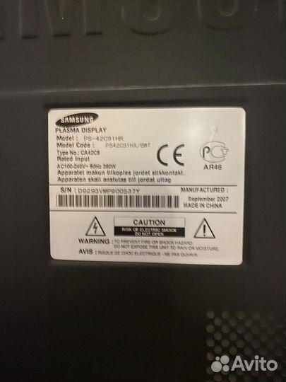 Телевизор samsung PC-42C91HR
