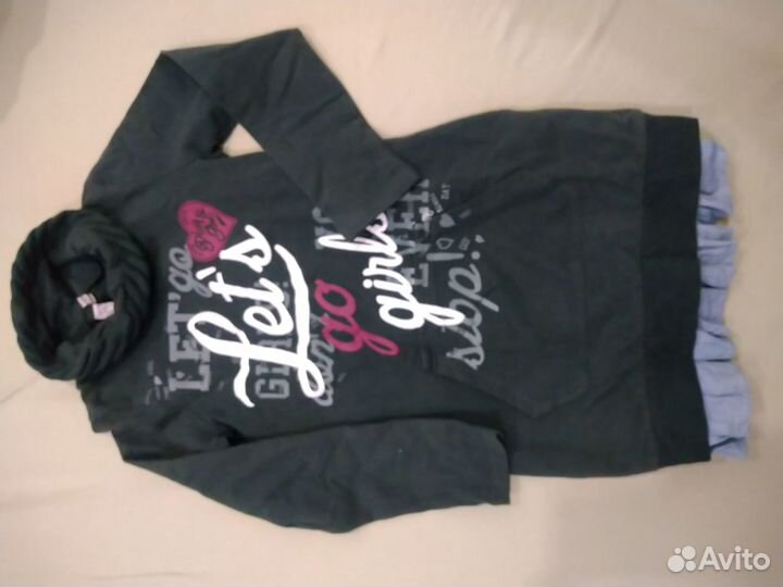 Кофта, толстовка удлиненная для девочек