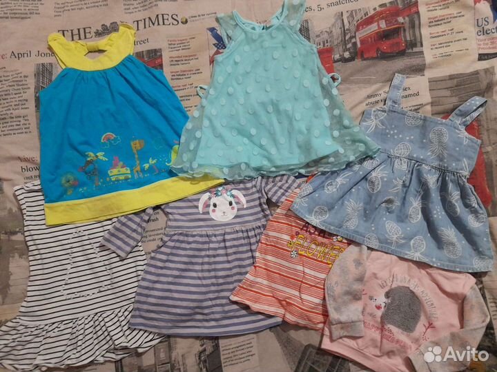 Детские вещи пакетом для девочек рост 80-86