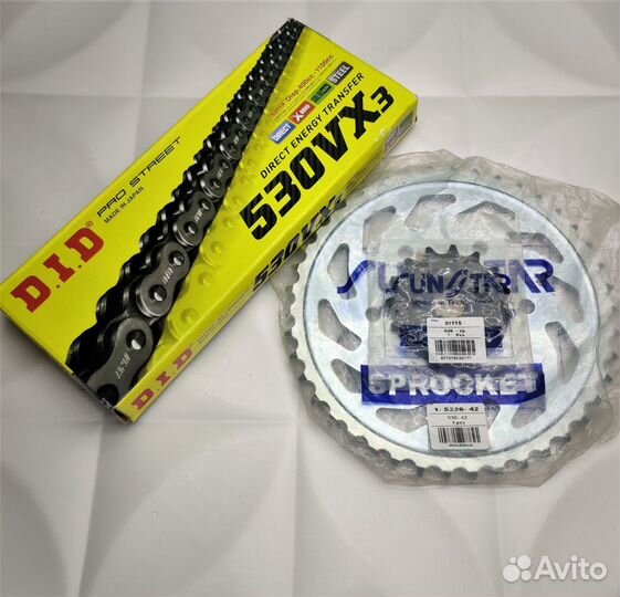 Комплект цепи и звезд Honda cbr600f2