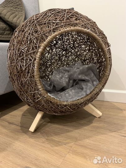 Лежанка -домик из джута для хвостиков