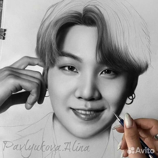 Портрет по фото карандашом