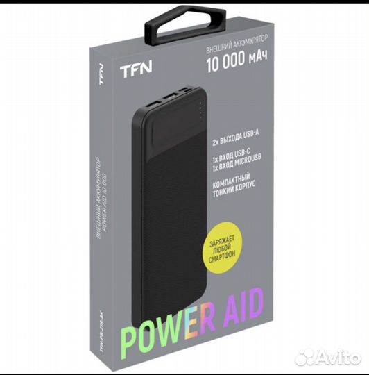 Внешний аккумулятор TFN power aid10000мАч
