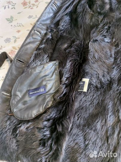 Дубленка натуральная женская 42 44 с капюшоном
