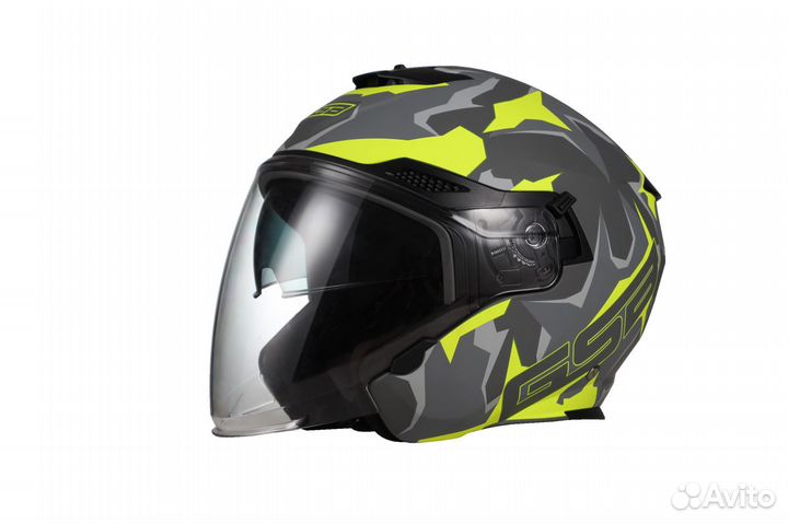 Шлем G-263 green camo, grey mattyellow
