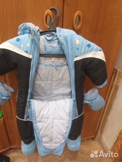 Зимний комбинезон для мальчика, размер 74