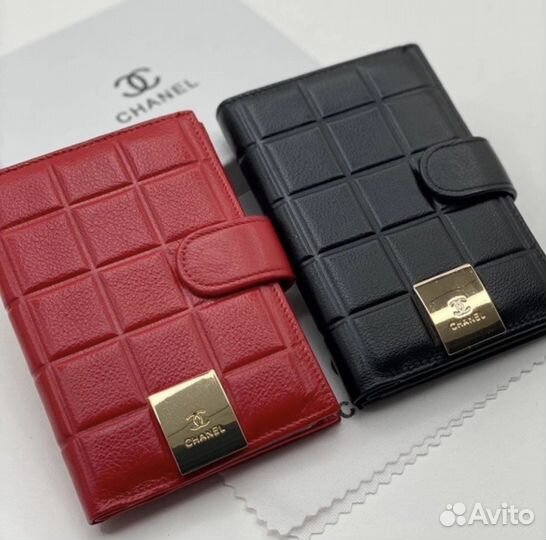 Обложка на автодокументы и паспорт Chanel кожа