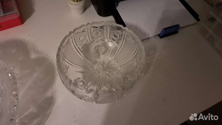 Салатник конфетница хрусталь винтаж СССР