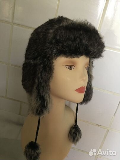 Шапка ушанка меховая экомех искусственный