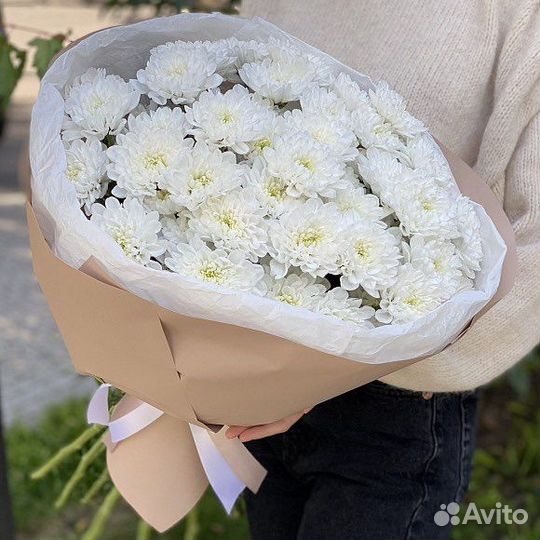 Букет из хризантемы, ромашки цветы