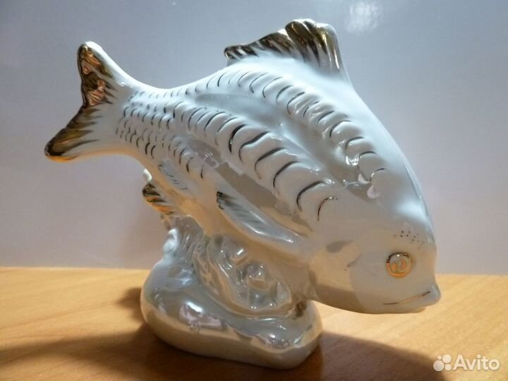 Статуэтка Рыба Карп Дулево 1958 год