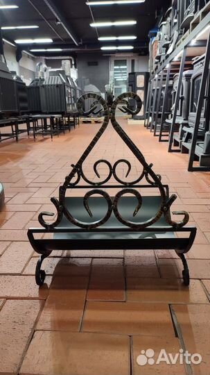 Везувий дровница кованая D130B бронза