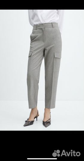 Брюки mango серые