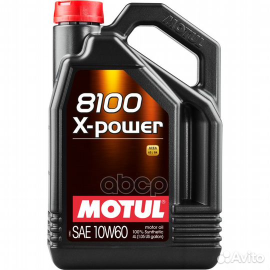 Масло 10W60 8100 X-power 4л 10W60 motul