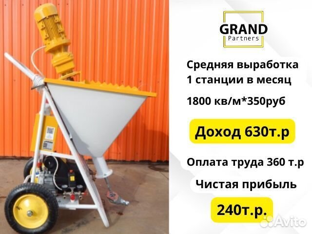 Штукатурная станция Grand Evo с заказами