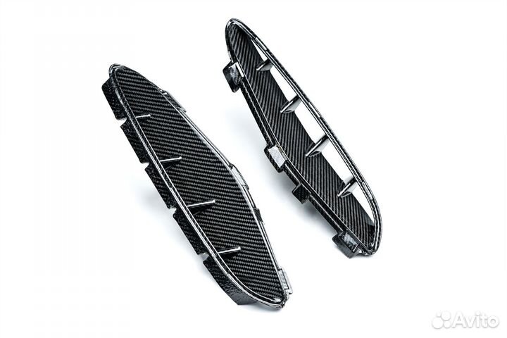 Карбон вставки в задний бампер BMW X6 G06