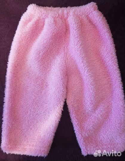 Тёплый костюмчик на девочку 6-9 месяцев