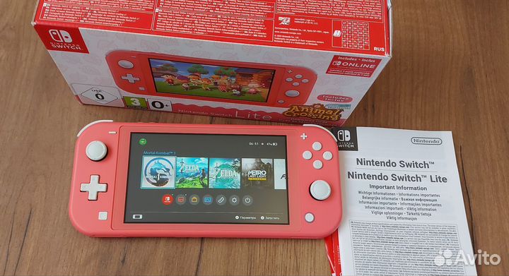 Nintendo switch lite прошитый 32+128gb Любые игры