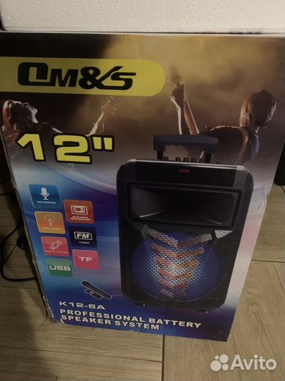 Большая Портативная колонка bluetooth OM&S k12-6a