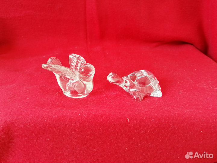 Хрустальная черепашка и стеклянная птичка