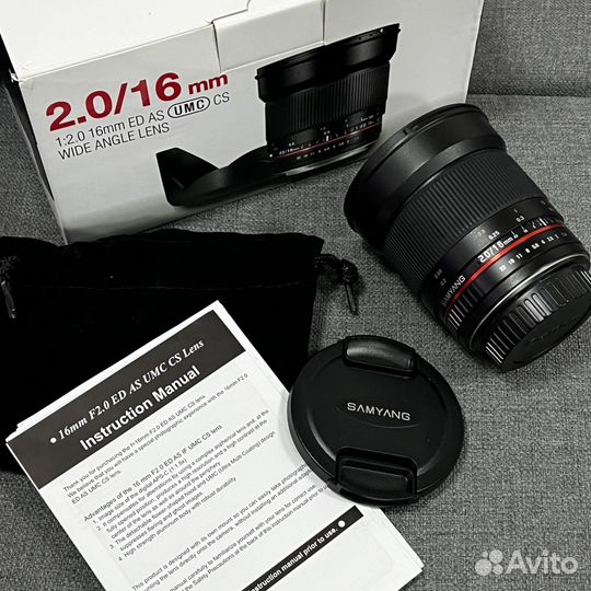 Объектив Samyang 16mm 2.0 для Canon EF-S (кроп)