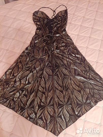 Вечернее платье новогоднее блестящее XS