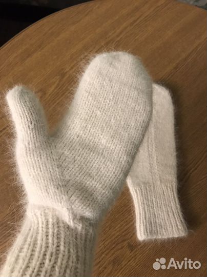 Варежки из пуха норки