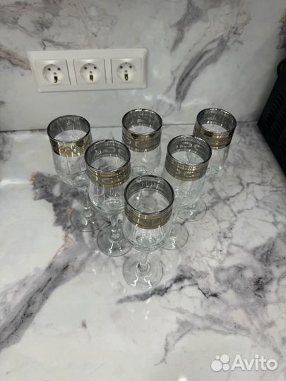 Хрустальные фужеры гусь хрустальный