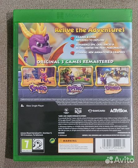 Spyro reignited trilogy Xbox one/series X