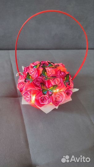 Букет из атласных лент