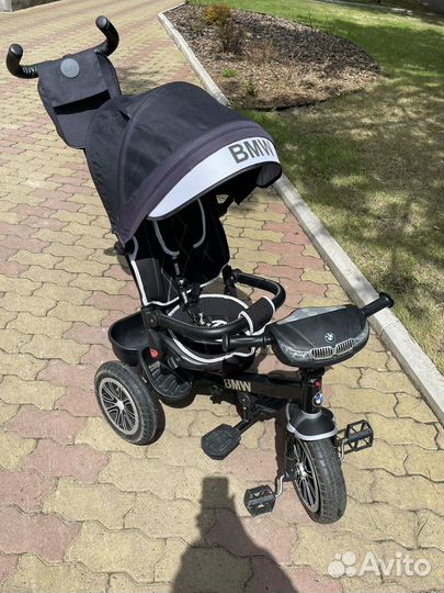 Велосипед детский трехколесный с ручкой