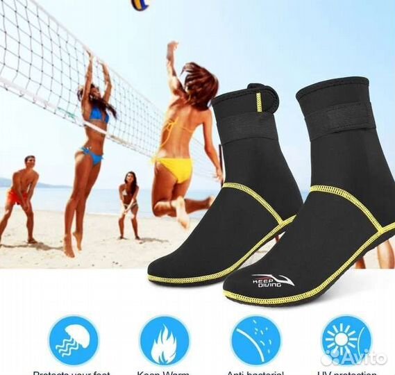 Неопреновые носки 3мм S/M/L/XL/XXL