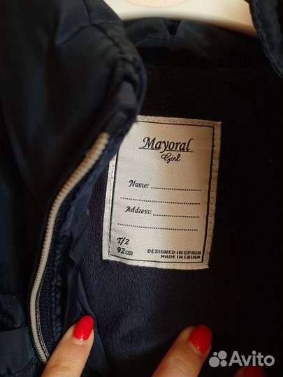 Mayoral зима куртка пальто для девочки