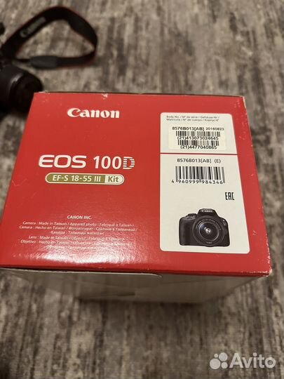 Зеркальный фотоаппарат canon eos 100D