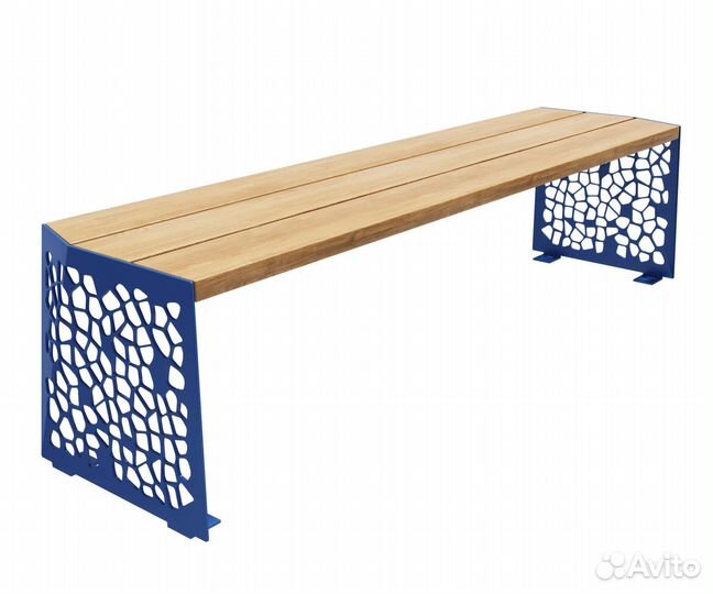 Скамейка стальная «Монс Филигран» без спинки Бук