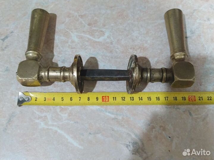 Дверная ручка латунь старинная