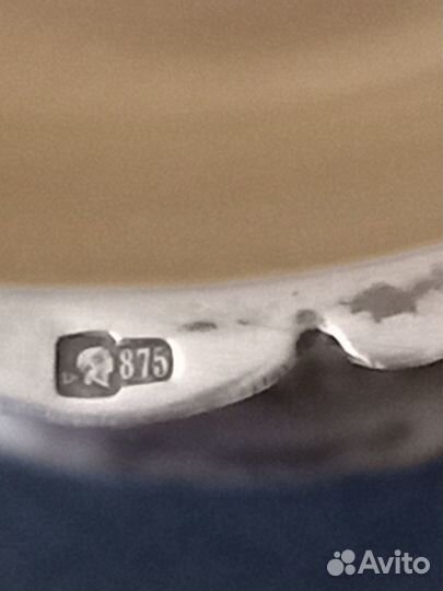 Серебряная розетка, винтаж, 875 пробы