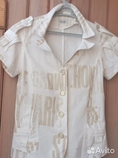 Блузка женская летняя белая хлопок