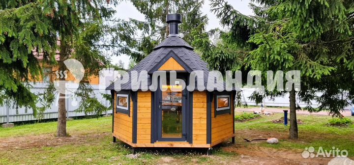 Финский гриль домик, гриль беседка